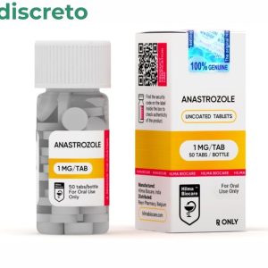 Confezione di Anastrozolo da 1 mg con 50 compresse, prodotto da Hilma Biocare