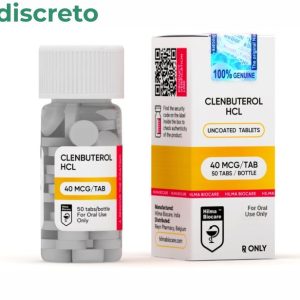 Confezione di Clenbuterolo da 40 mcg con 50 compresse, prodotto da Hilma Biocare