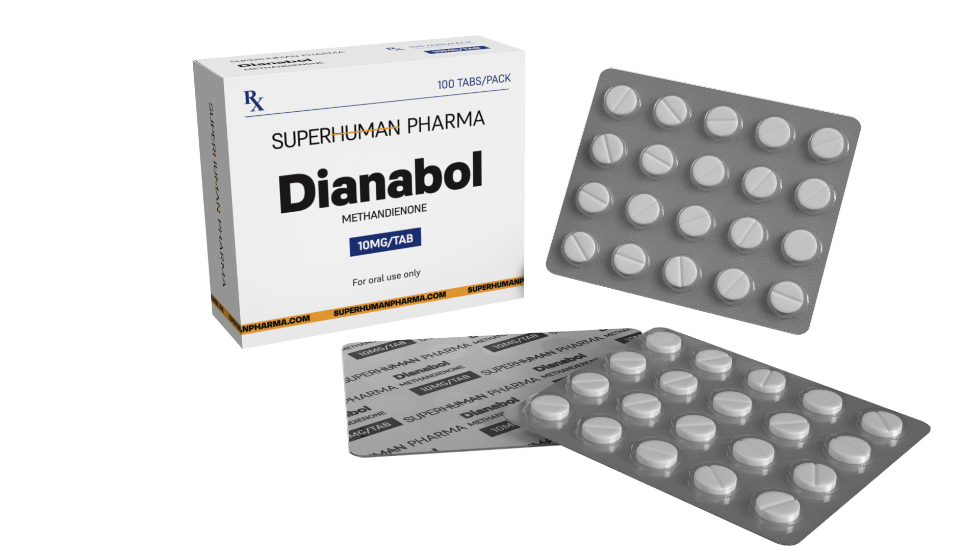 Dianabol 10 mg [100 compresse] SuperHuman Pharma: Anabolizzante potente per il rapido aumento della massa muscolare e della forza, ideale per atleti e culturisti