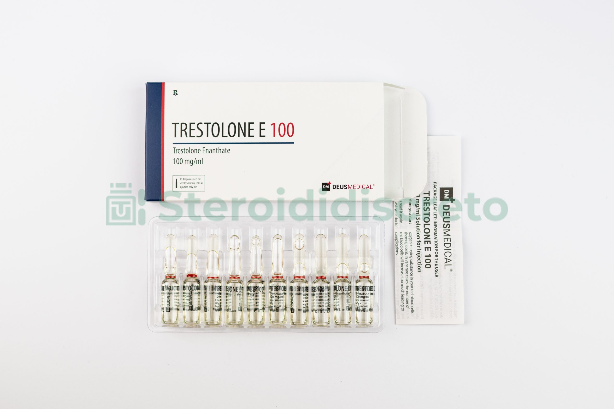 Trestolone E 100 (Trestolone Enantato), 100mg/ml, prodotto da Deus Medical, un potente steroide anabolizzante per il miglioramento delle prestazioni e della massa muscolare