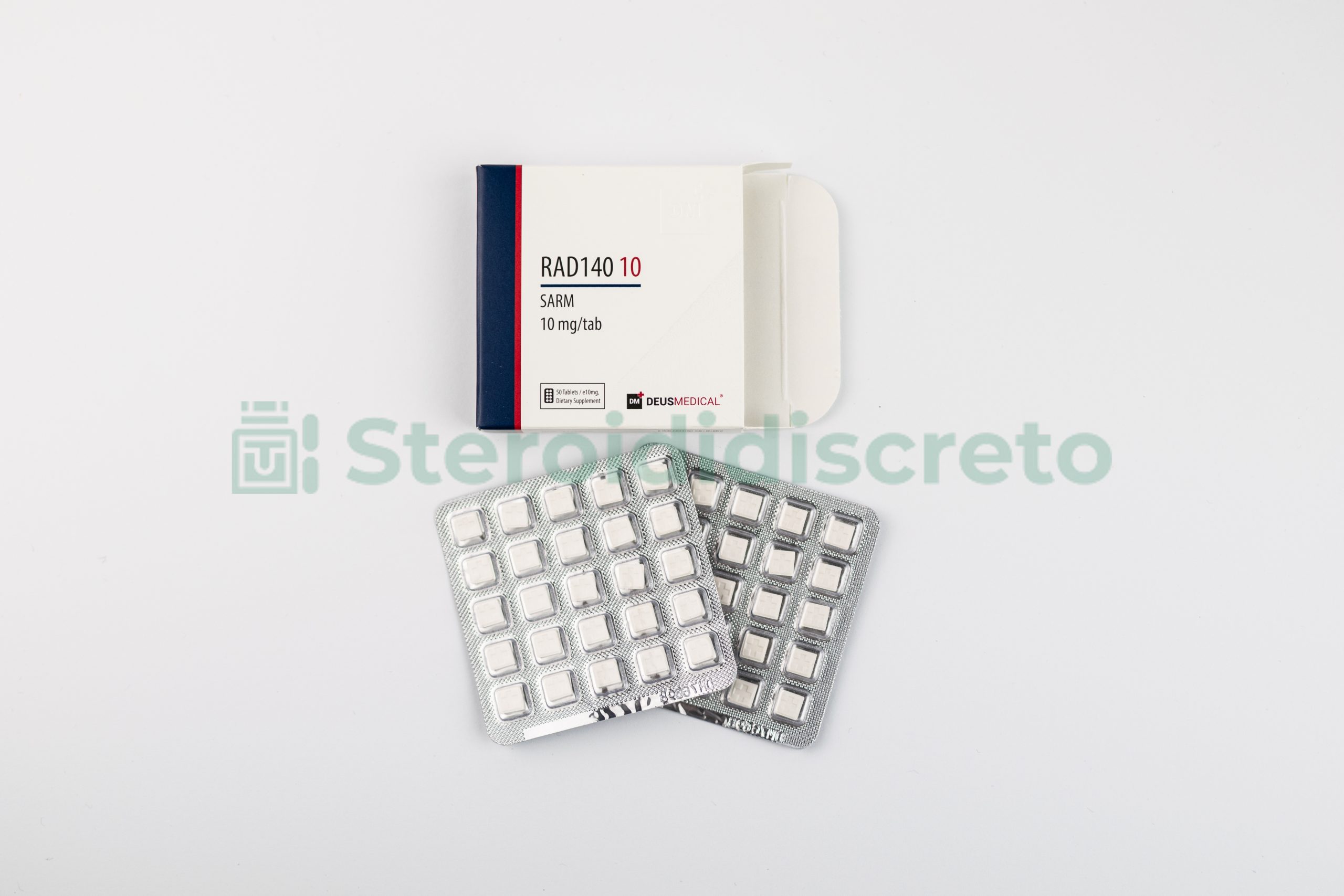 RAD140 10 (Testolone) 10mg/Tab, prodotto da Deus Medical, un SARM progettato per migliorare la massa muscolare e la resistenza fisica