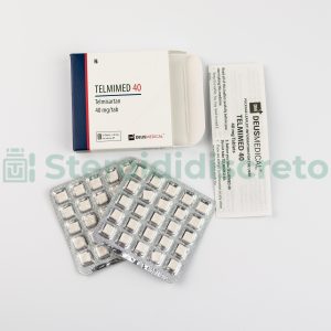 TELMIMED 40 (Telmisartan) 40mg/Tab, prodotto da Deus Medical, utilizzato per trattare l'ipertensione e migliorare la salute cardiovascolare