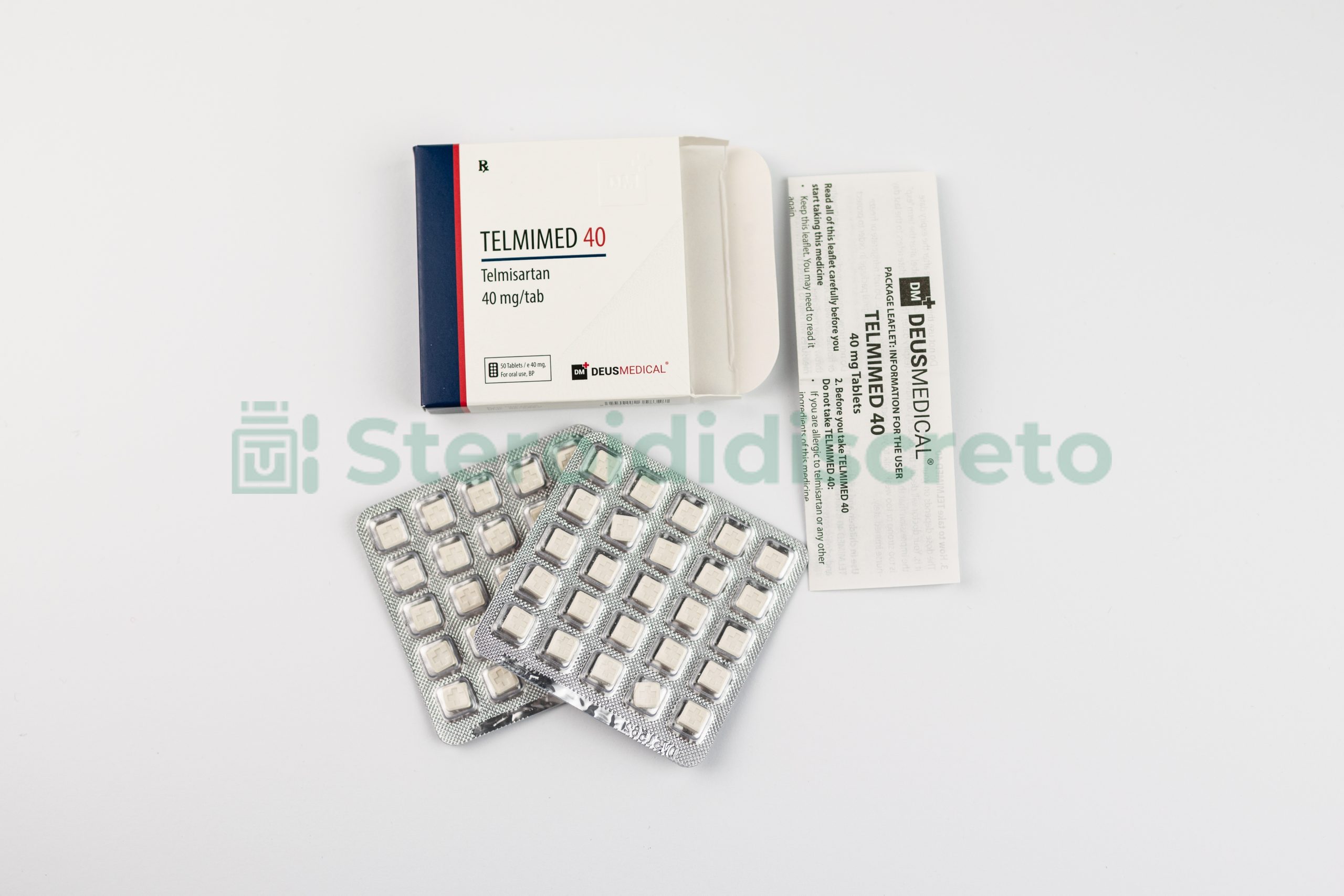 TELMIMED 40 (Telmisartan) 40mg/Tab, prodotto da Deus Medical, utilizzato per trattare l'ipertensione e migliorare la salute cardiovascolare