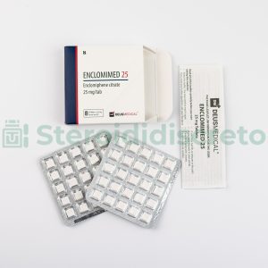 ENCLOMIMED 25 (Enclomifene Citrato) 25mg/Tab, prodotto da Deus Medical, utilizzato per stimolare la produzione di testosterone negli uomini