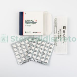 SUPERMED 10 (Methyldrostanolone) 10mg/Tab, prodotto da Deus Medical, steroide anabolizzante utilizzato per aumentare la massa muscolare e la forza