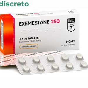 Confezione blister di Exemestane 250 da 25 mg con 30 compresse, prodotto da Hilma Biocare