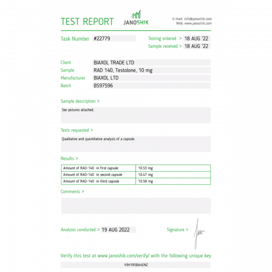 TESTOLONE (RAD140) Biaxol Supplements