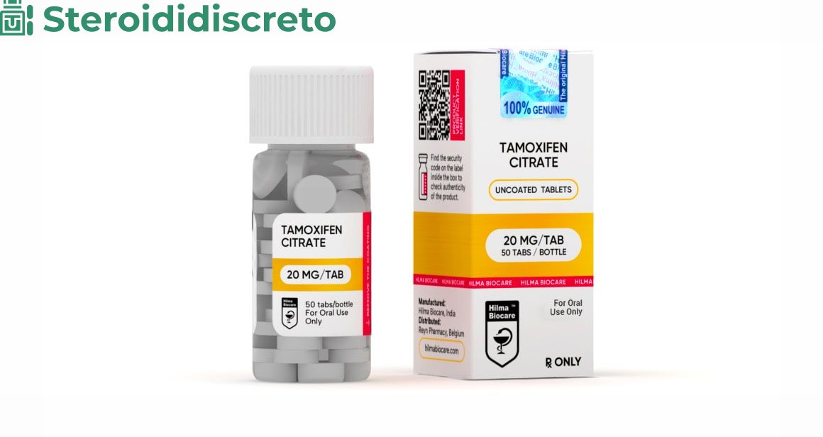 Confezione da 50 compresse da 20 mg di Tamoxifene Citrato (Nolvadex) di Hilma Biocare