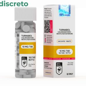 Confezione di Turinabol da 10 mg con 100 compresse, prodotto da Hilma Biocare